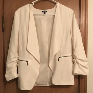 Open front drape blazer